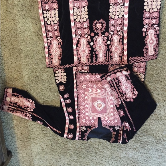 Stunning Custom made Velvet Black Palestinian Thobe Kaftan  Dress Abaya - Picture 6 of 9